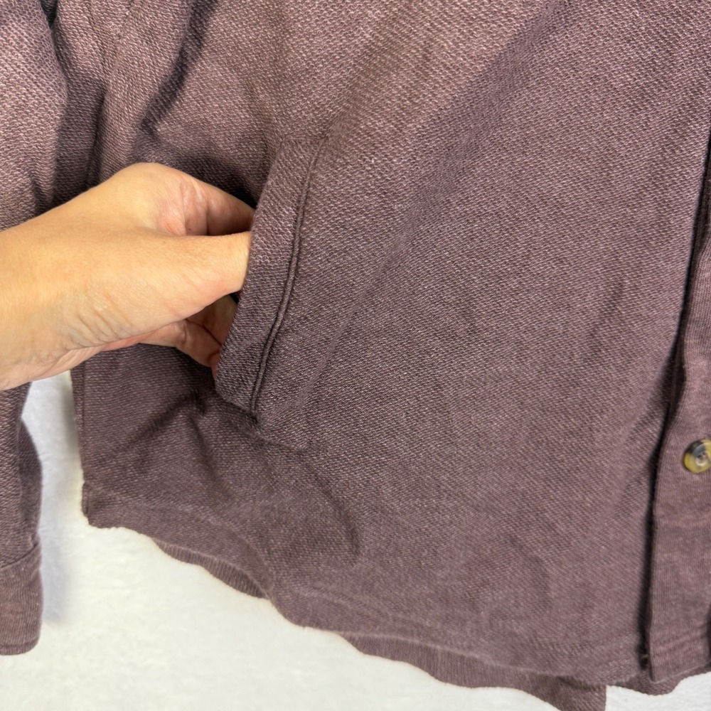 Arizona‎ Jean Co. Button Down Shirt Jacket Top Womens Plum Casual Size XS - Picture 6 of 13